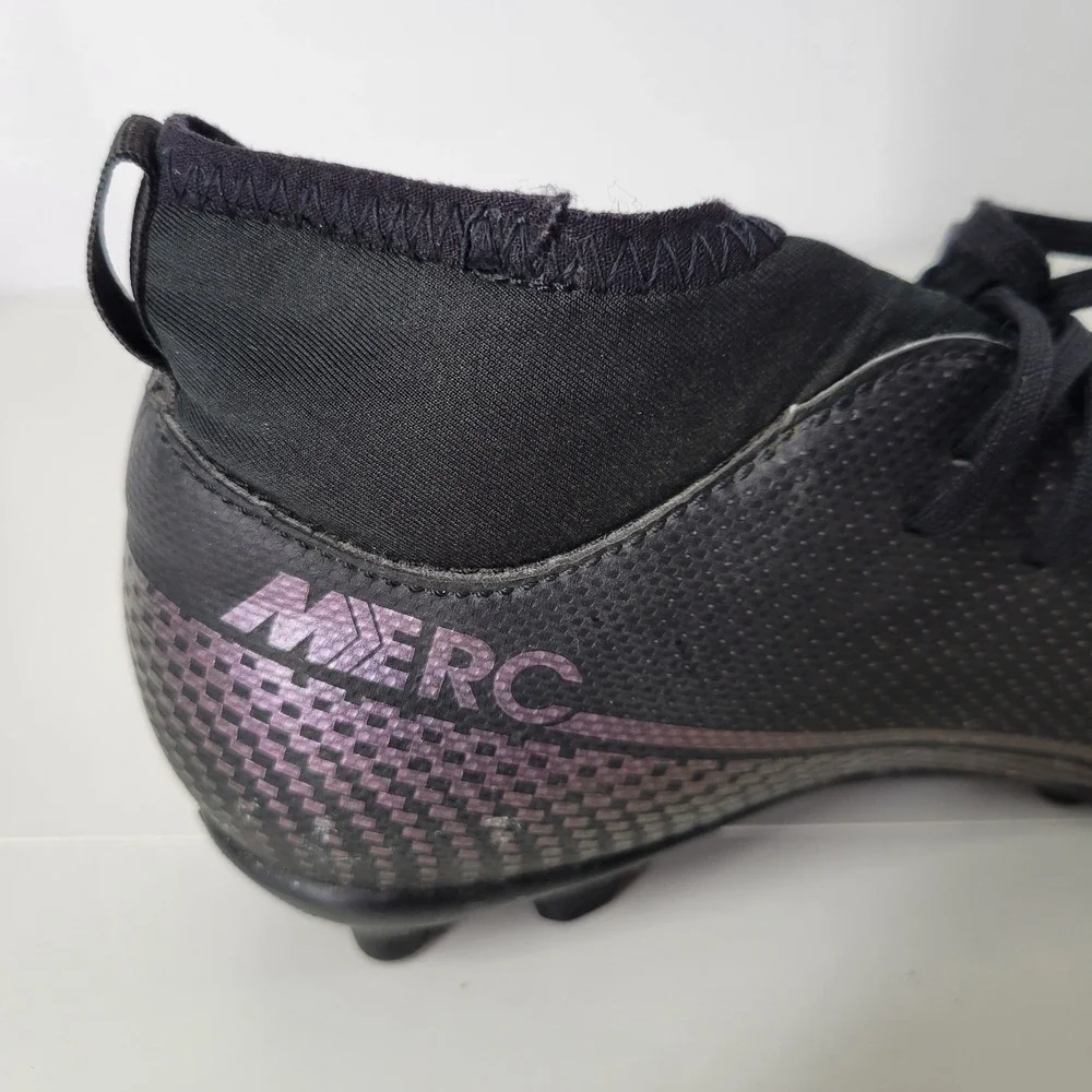 Nike‎ 4.5Y Mercurial Superfly 7 Academy MG Black Violet Soccer Cleats AT8150-010